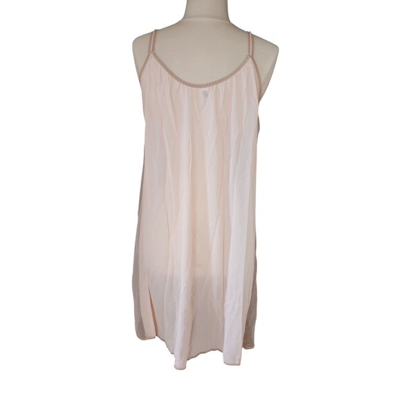 Aristocraft Vintage 60s Slip Dress Size S Pink Sheer Coquette Night Gown Fairy - Picture 3 of 8